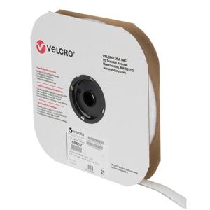 Fastener Tape - Loop, 3/4", 25 yds, Adhesive, White, Nylon, Hook 88