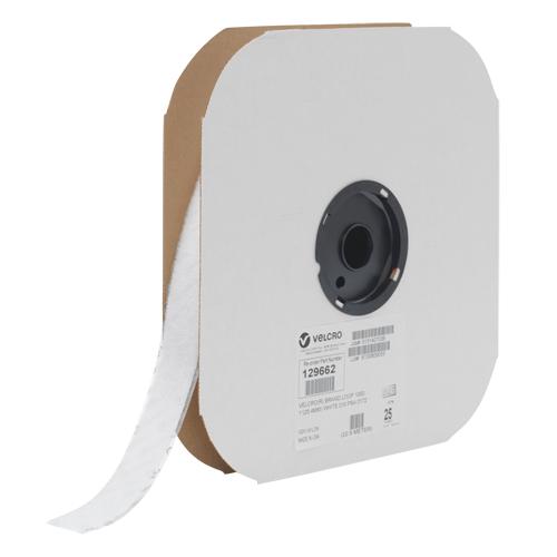 Fastener Tape - Sew-on fasteners, 1", 25 yds, Sew-On, White, Nylon, Hook 88