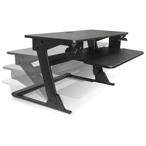 Goya™ Sit-Stand Workstation - Black, 21", 35-2/5", 24", 35 lbs., Desktop Unit
