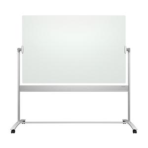 Quartet® Infinity™ Reversible Glass Magnetic Mobile Easel - 48", 36", 67" to 77", White board, magnetic bulletin board and flipchart holder