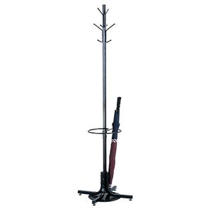 Coat Rack with Umbrella Stand - 70", Black, 4, 21"