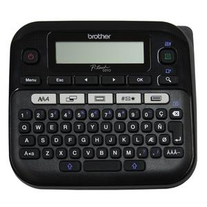 Label Maker - HandHeld, None, Qwerty, Plug-In/Battery Operated, Black, LCD, 3.5 mm, 6 mm,  9 mm, 12 mm, Thermal