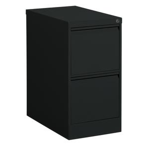 Vertical Filing Cabinet - 29", 15-1/7", 25", 2, Black, Steel