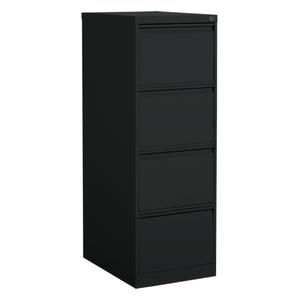 Vertical Filing Cabinet - 52", 18-1/7", 25", 4, Black, Steel