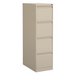 Vertical Filing Cabinet - 52", 15-1/7", 25", 4, Beige, Steel