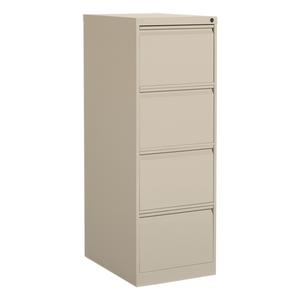 Vertical Filing Cabinet - 52", 18-1/7", 25", 4, Beige, Steel