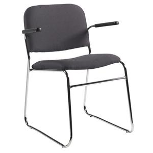 Chair - Black, Fabric, 200 lbs., 30", 23-1/2", 22-1/2", Chrome