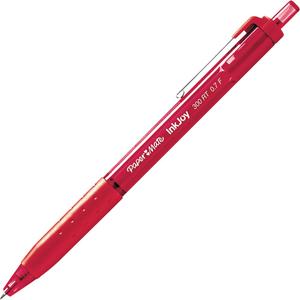 Inkjoy™ 300RT Pen - Red, 1 mm, Rubberized, Retractable, Ballpoint Pen, Medium, Pen