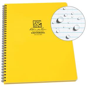 Side-Spiral Notebook - 8-1/2", 11", Soft Cover, Yellow, 84, Spiral, Universal, White