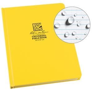 Large Bound Book - 6-3/4", 8-3/4", Hard Cover, Yellow, 160, Case-Bound, Universal, White