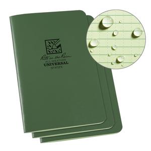 Notebook - 4-5/8", 7", Soft Cover, Green, 48, Stapled, Universal, 3, Green, Package