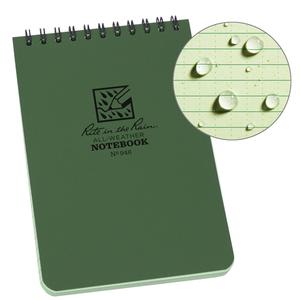 Pocket Top-Spiral Notebook - 4", 6", Soft Cover, Green, 100, Spiral, Universal, Green, PolyDura