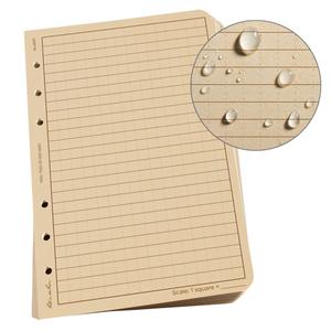 Rite in the Rain® Loose Leaf Paper - 4-5/8" x 7", Standard Ruled, Tan, 100