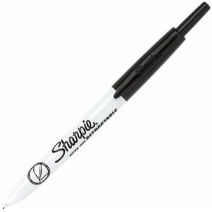 Retractable Permanent Marker - Black, Ultra Fine, Marker