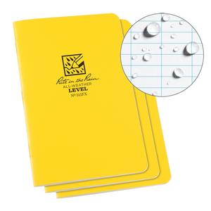 Notebook - 4-5/8", 7", Soft Cover, Yellow, 48, Stapled, Level, White, 3, Package