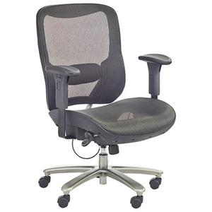 Economical Big & Tall Chair - Black, Mesh, 450 lbs., 41-1/2", 29", 29", 41-1/2" - 46-1/2"