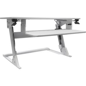 Goya™ Sit-Stand Workstation - White, 21", 35-2/5", 24", 35 lbs., Desktop Unit