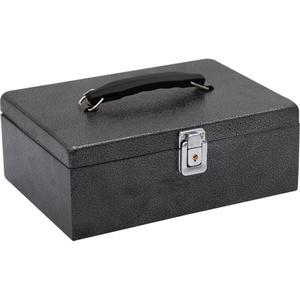 Cash Box with Latch Lock - Grey, 3.9", 11", 7.75"