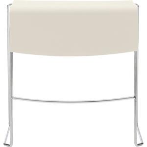 Duet™ Stacking Table - 25", 29", 28", Ivory, Steel with Polished Chrome, Plastic