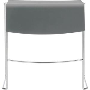 Duet™ Stacking Table - 25", 29", 28", Dark Grey, Steel with Polished Chrome, Plastic
