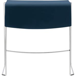 Duet™ Stacking Table - 25", 29", 28", Navy Blue, Steel with Polished Chrome, Plastic