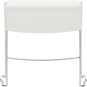 Duet™ Stacking Table - 25", 30-3/4", 28", Ivory, Steel with Polished Chrome, Plastic
