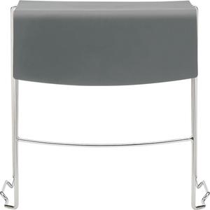 Duet™ Stacking Table - 25", 30-3/4", 28", Dark Grey, Steel with Polished Chrome, Plastic