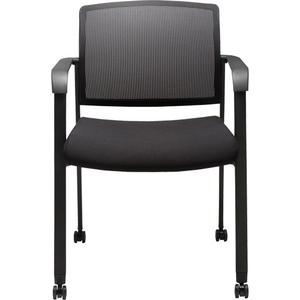 Activ™ Series Guest Chair with Casters - Black, Mesh, 275 lbs., 24-1/2", 18-1/2", 19-1/2", 16", 5 Years