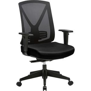 Activ™ Series Premium Synchro-Tilt Adjustable Chair - Black, Fabric/Mesh, 275 lbs., 46-3/4", 19-1/2", 19-1/2", 42", 24", 5 Years