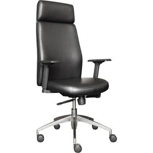 Activ™ Series High Back Executive Chair - Black, Vinyl/Polyurethane, 275 lbs., 48", 19-1/4", 18", 45-1/4", 28"