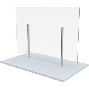 Freestanding Board Mount Sneeze Guard - 36", 36", Non-Medical, 1-1/8", 12"