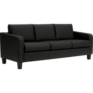 Suburb Three Seat Sofa - Black, Leather, 31-1/2", 74-1/4", 32-3/4"