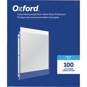 Oxford® Heavyweight Non-Glare Sheet Protectors - Clear, Letter, 3-mil