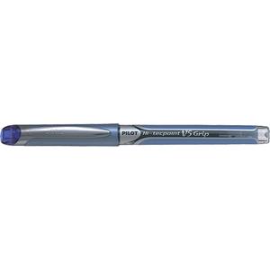 Hi-Tecpoint Grip Pen - Blue, 0.5 mm, Rubberized, Non Retractable