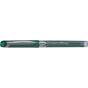 Hi-Tecpoint Grip Pen - Green, 0.7 mm, Rubberized, Non Retractable