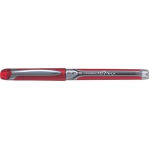 Hi-Tecpoint Grip Pen - Red, 0.7 mm, Rubberized, Non Retractable