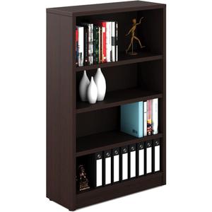 Newland Bookcase - Laminate, Dark Brown, 3, 48-3/5", 30", 12", 3.75 ft³ (0.1 m³), 1"