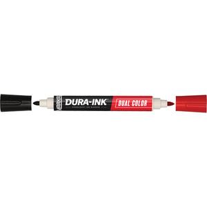 Markal® Dura-Ink® Dual Colour Permanent Ink Marker - Black/Red, Bullet, 1.5 mm (1/16")