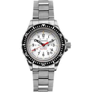Arctic Edition Large Diver's Automatic GSAR Watch with Stainless Steel Bracelet - Battery Operated, Digital, Silver