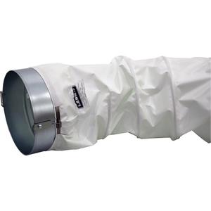 White 12" x 12' Distribution Ducting Kit, Adapter & Clamp - White, 12", 12'
