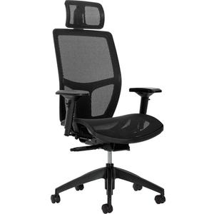 Format+ High-Back Weight-Sensing Synchro-Tilter with Headrest - Black, Mesh, 300 lbs., 48-1/2", 24-1/2", 24"
