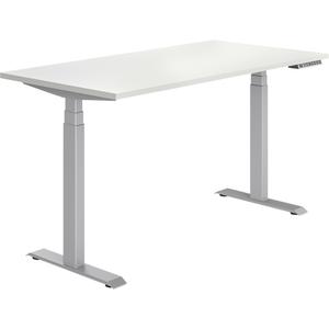 Newland Height-Adjustable Rectangular Table - 48-1/5", 58", 29", White