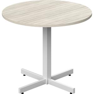 Newland Height-Adjustable Round Table - 36", 36", 29", 1", Tan, Round, Laminate