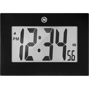 Large Frame Clock - Battery Operated, Wall, Digital, Black, 2-Year Limited Warranty