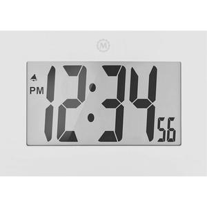 Large Frame Clock - Battery Operated, Wall, Digital, White, (1) Clock, (2) AA Batteries, 2-Year Limited Warranty