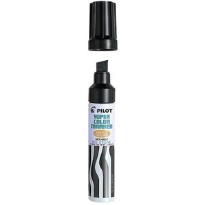 Refillable Super Colour Permanent Marker - Black, Chisel