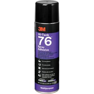 76 High Tack Adhesive - 24 oz., Aerosol Can, Clear, 160, 100, Spray Adhesive, 12
