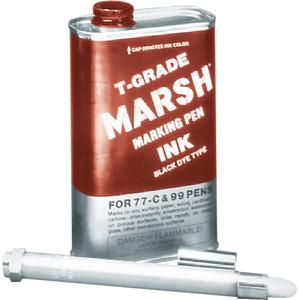 Marsh 99 Refillable Marker - Black, Non Retractable, Black