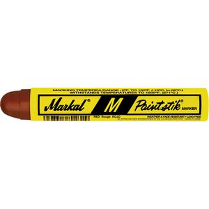 M Paintstik® Paint Marker for Heat Treating - Red, Solid Stick, Annealed, Normalized & Heat-Treated Surfaces, upto 1600° F