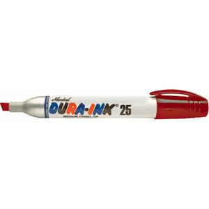 Dura-Ink® Markers - #25 Felt-Tip - Red, Black, Chisel, 25